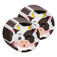 Cow Birthday Party Tableware Kit For 16 Guests - BirthdayGalore.com