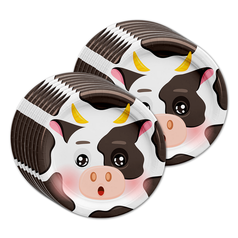 Cow Birthday Party Tableware Kit For 16 Guests - BirthdayGalore.com