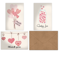 Hearts Thank You Cards with Envelopes