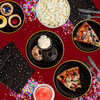 Black and Gold Cheers Tableware Kit For 24 Guests