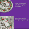 Merry Christmas Holiday Party Tableware Kit For 24 Guests