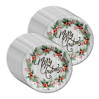 Merry Christmas Holiday Party Tableware Kit For 24 Guests