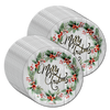 Merry Christmas Holiday Party Tableware Kit For 24 Guests