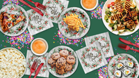 Merry Christmas Holiday Party Tableware Kit For 24 Guests