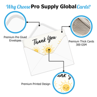 Sunshine Thank You Cards with Envelopes