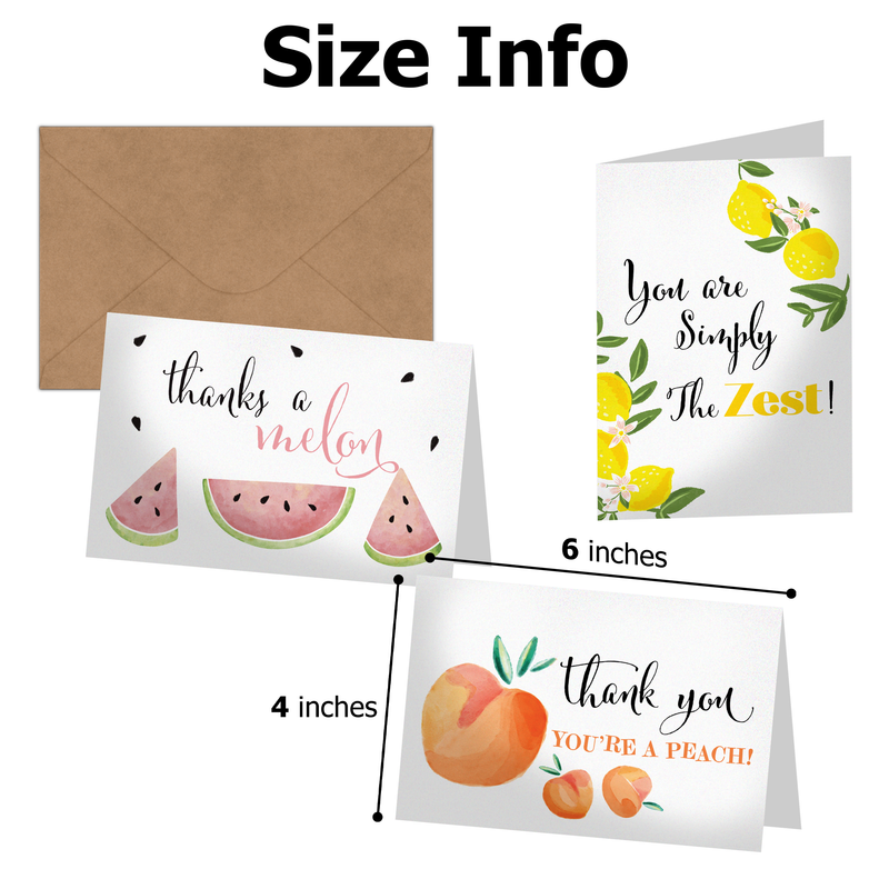 Fruit Thank You Cards with Envelopes