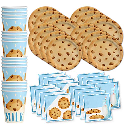 Milk and Cookies Birthday Tableware Kit