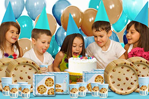 Milk and Cookies Birthday Tableware Kit For 16 Guests