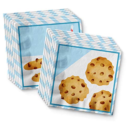 Milk and Cookies Birthday Tableware Kit For 16 Guests