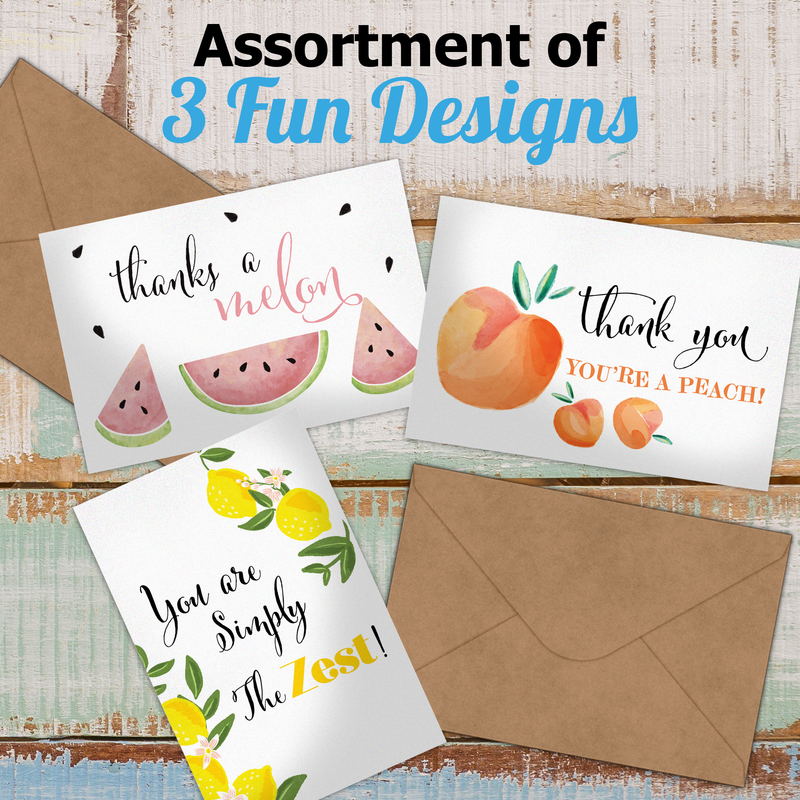 Fruit Thank You Cards with Envelopes