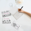 Black and White Floral Thank You Cards with Envelopes