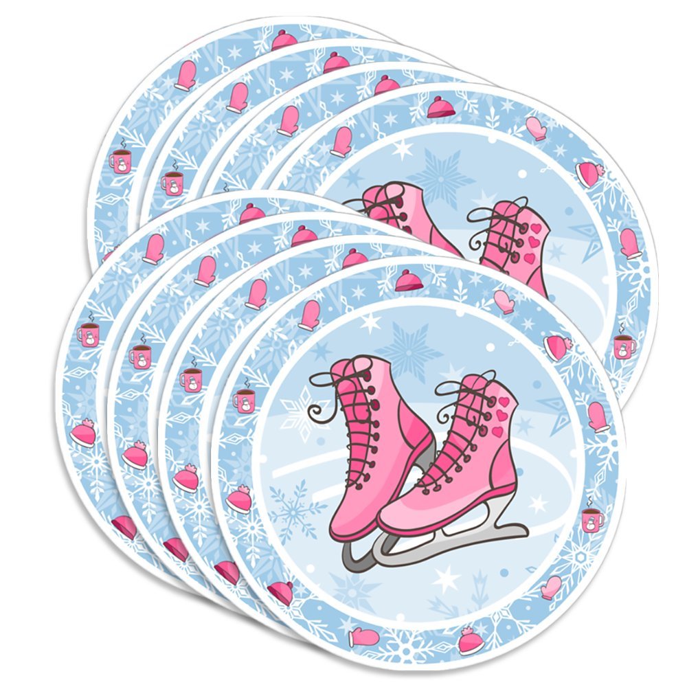 Ice Skating Birthday Party Supplies Large 9" Plates 80pcs Value Pack