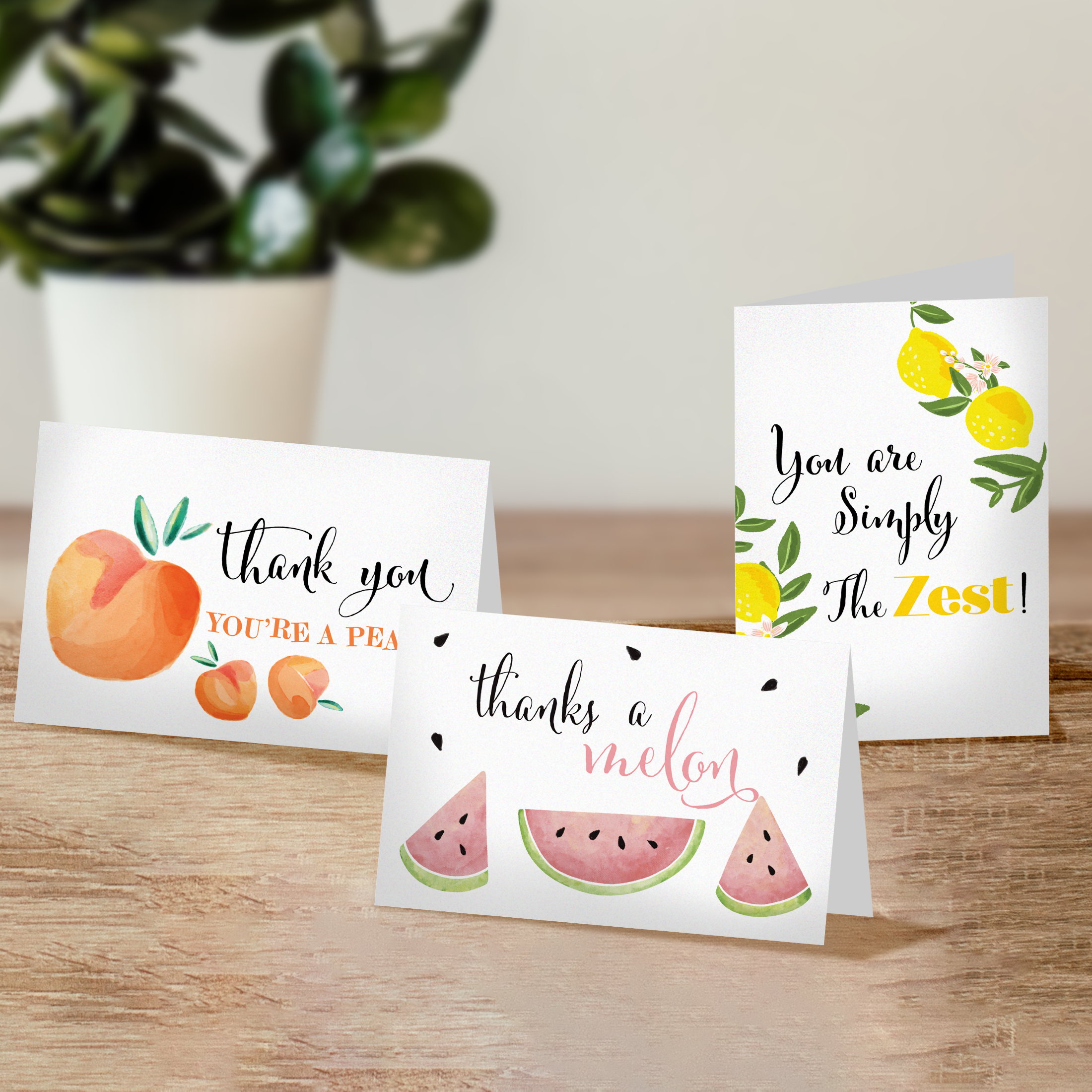 36 PCS Thank You Cards, 4x6 Inch Strawberry Pink Fruit Greeting Card With Envelopes & Stickers,Thank You Notes For Wedding Baby Shower Birthday Party