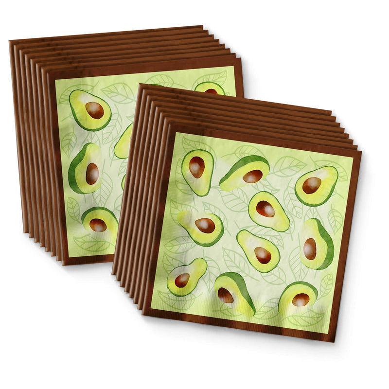 Avocado Birthday Party Tableware Kit For 16 Guests