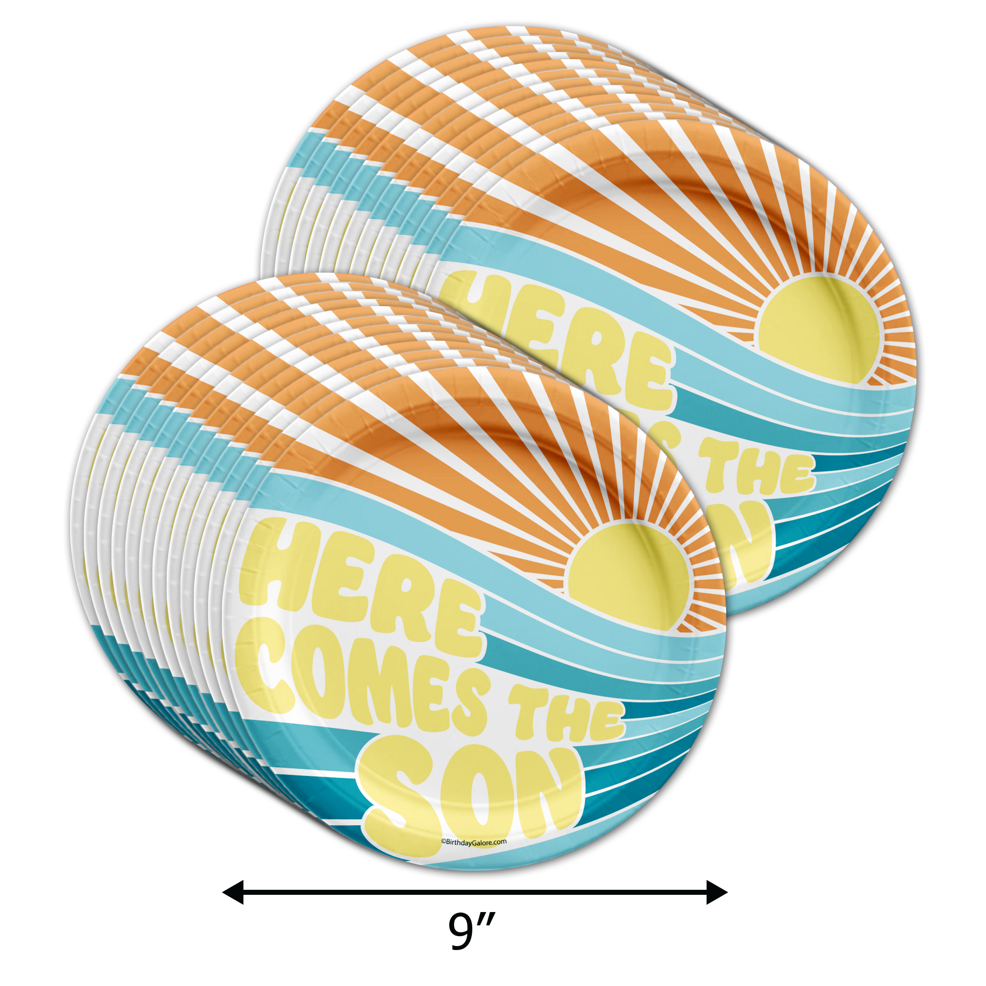Here Comes the Son Baby Shower Tableware Kit For 24 Guests