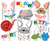 Kitty Cat Photo Booth Props 20pcs Assembled - BirthdayGalore.com