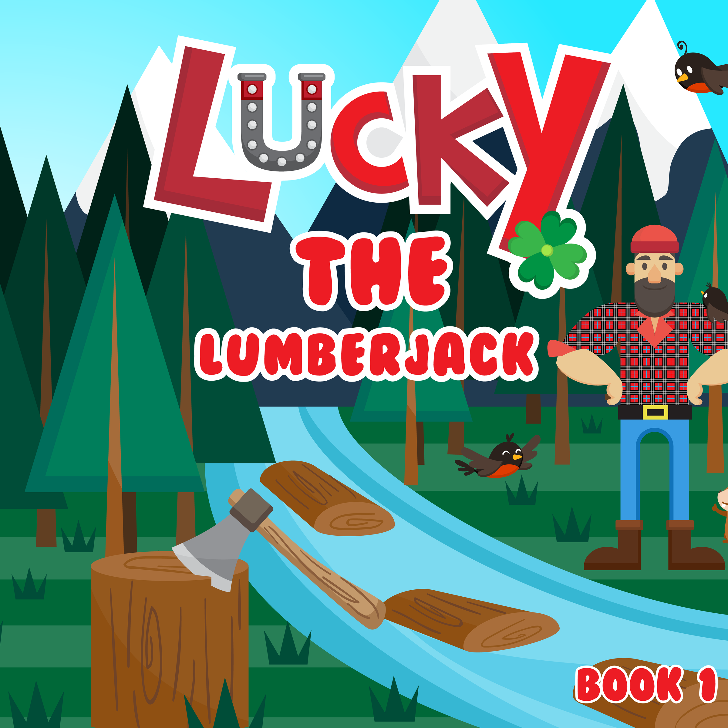 Lucky the Lumberjack (Book 1) - BirthdayGalore.com