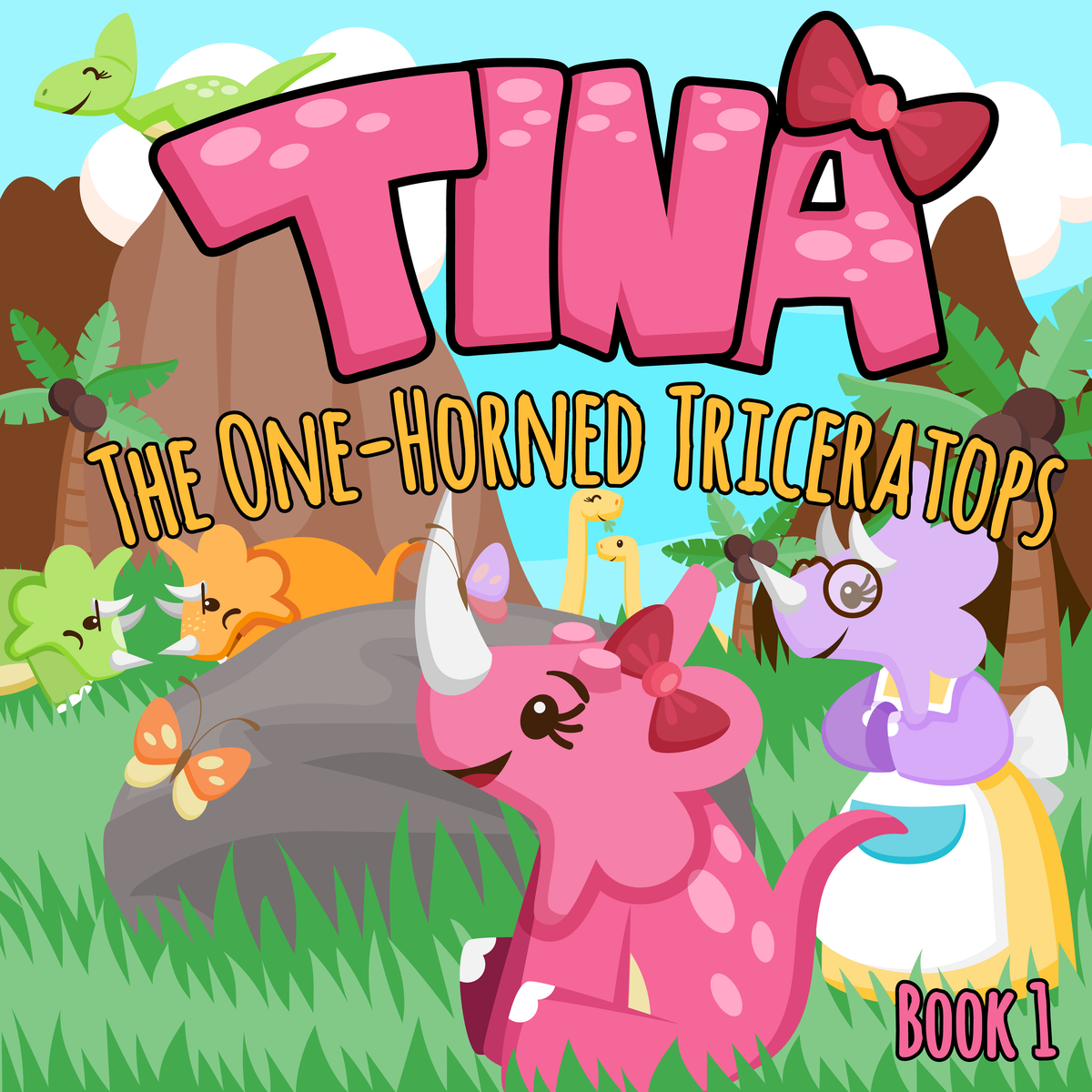 Tina the One Horned Triceratops (Book 1) - BirthdayGalore.com