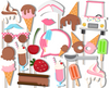 Ice Cream Shoppe Photo Booth Props 20pcs Assembled - BirthdayGalore.com
