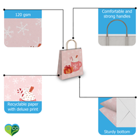 Snowflakes Kraft Gift Bags Mixed Size Set