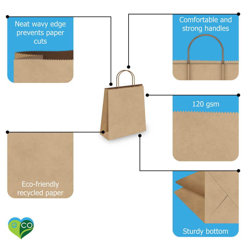 Brown Kraft Bags 8x4.5x10.5 inch