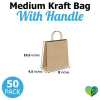 Brown Kraft Bags 8x4.5x10.5 inch