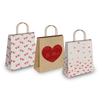 Hearts Kraft Gift Bags (10.5x8x4.5 inches)