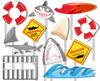 Shark Photo Booth Props 20pcs Assembled - BirthdayGalore.com
