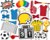 Soccer Photo Booth Props 20pcs Assembled - BirthdayGalore.com