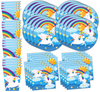 Rainbow Unicorn Birthday Party Tableware Kit For 16 Guests - BirthdayGalore.com