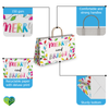 Christmas Lights Vogue Kraft Shopping Bags with Handles (11.5x16x6 inches)