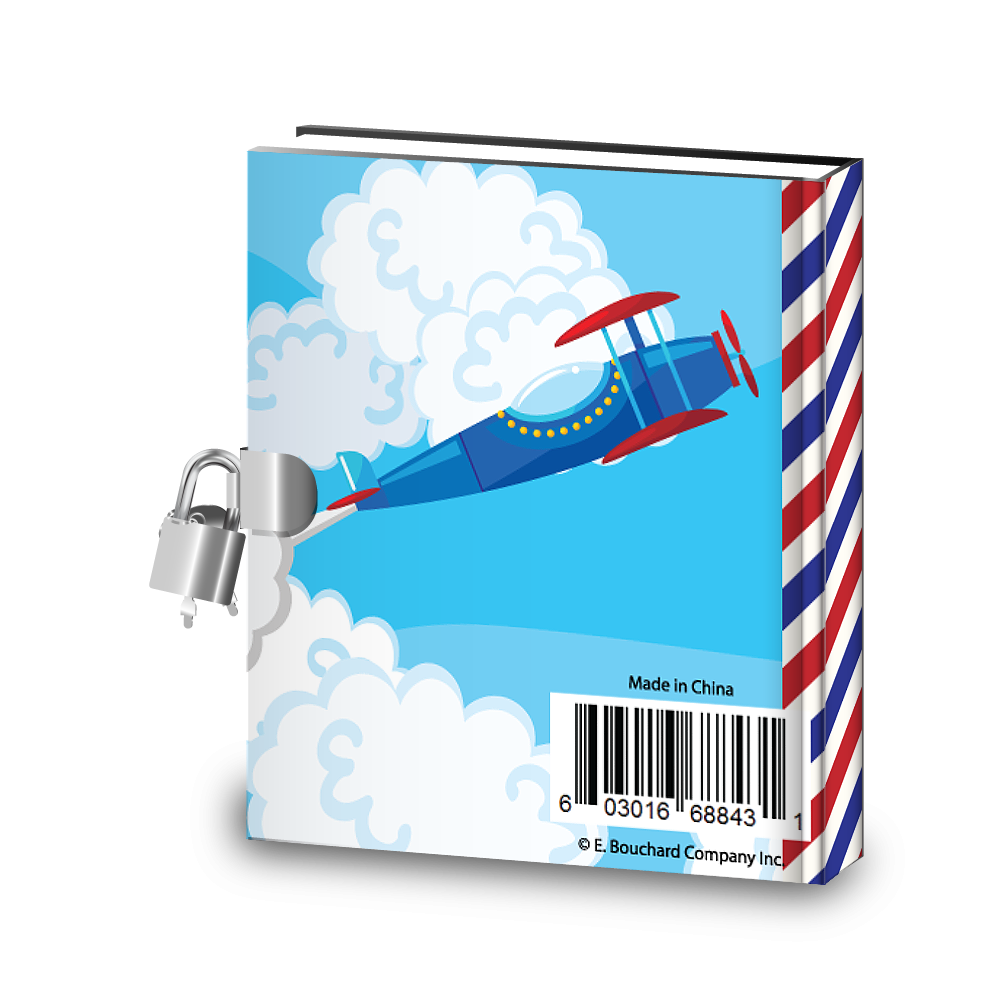 Gift Idea: Airplane Kids Diary With Lock - BirthdayGalore.com