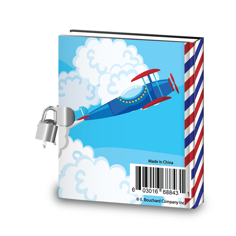 Gift Idea: Airplane Kids Diary With Lock - BirthdayGalore.com