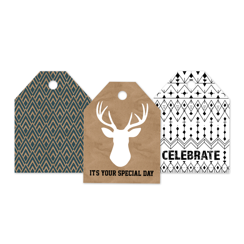 Masculine Assortment Gift Tags