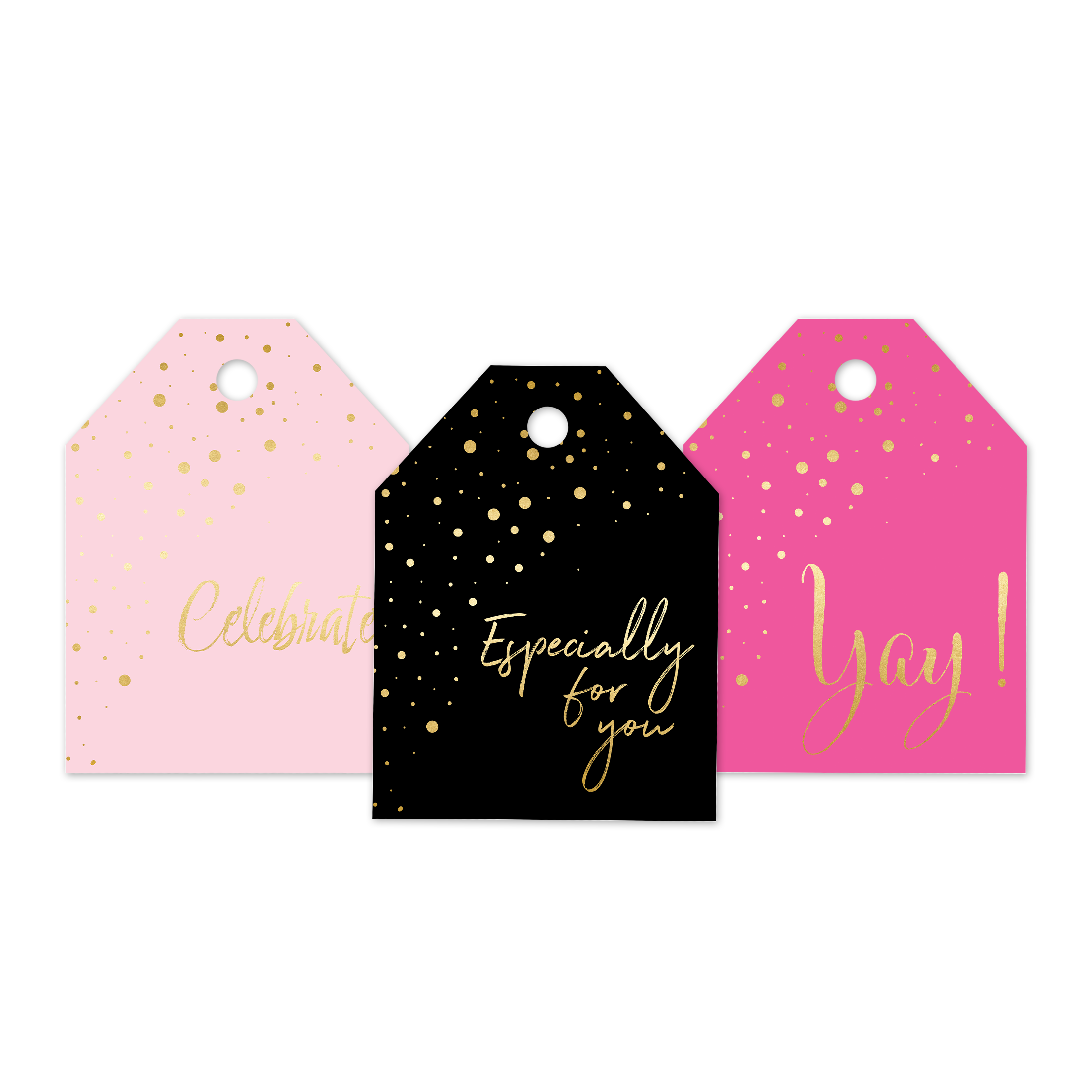 Gold Confetti Assortment Gift Tags