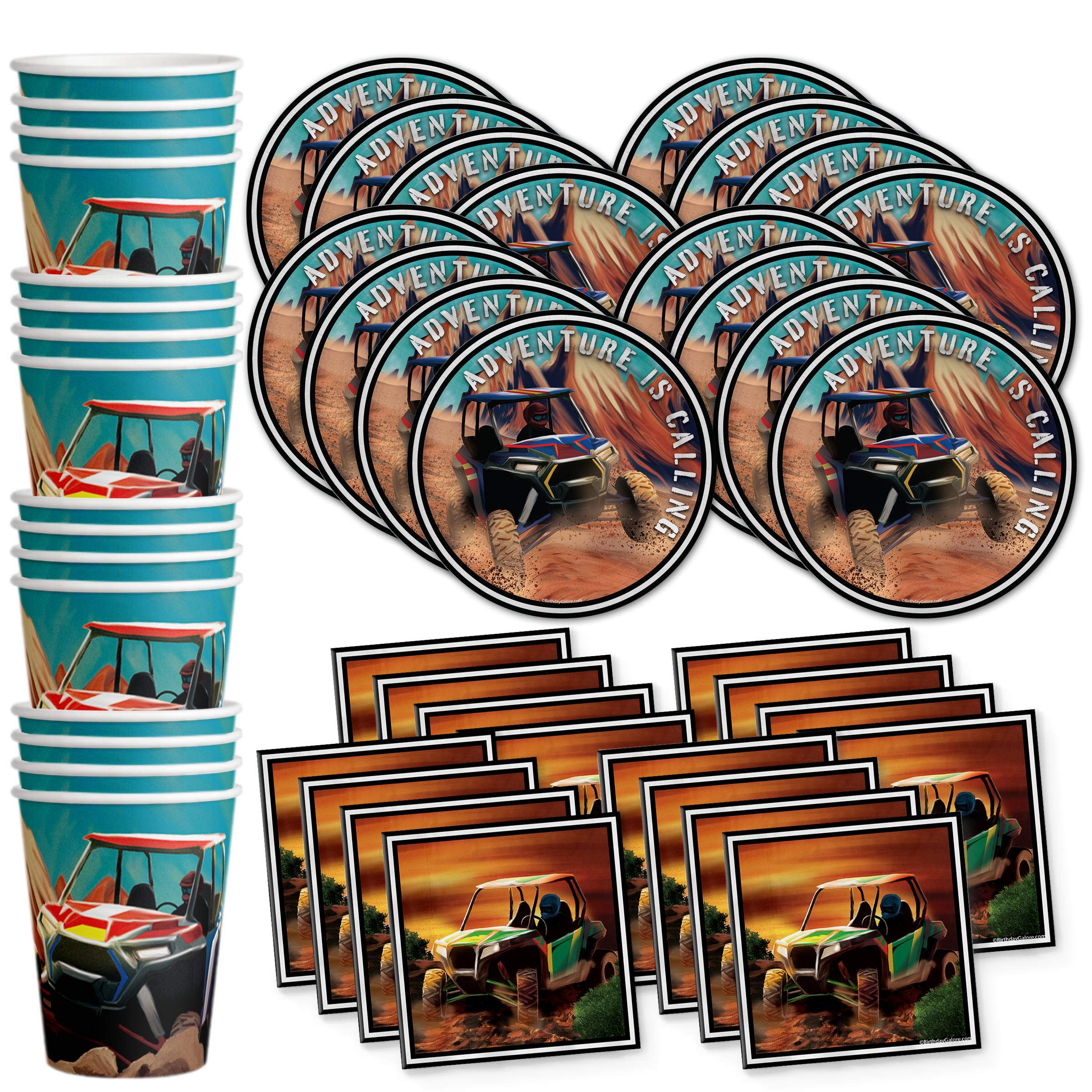 ATV Birthday Party Tableware Kit For 16 Guests