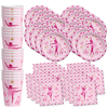 Little Ballerina Birthday Party Tableware Kit For 16 Guests - BirthdayGalore.com