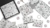 Black and White Floral Designer Tissue Paper for Gift Bags