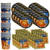 Basketball Star Birthday Party Tableware Kit For 16 Guests - BirthdayGalore.com