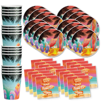 Beach Party Birthday Party Tableware Kit For 16 Guests