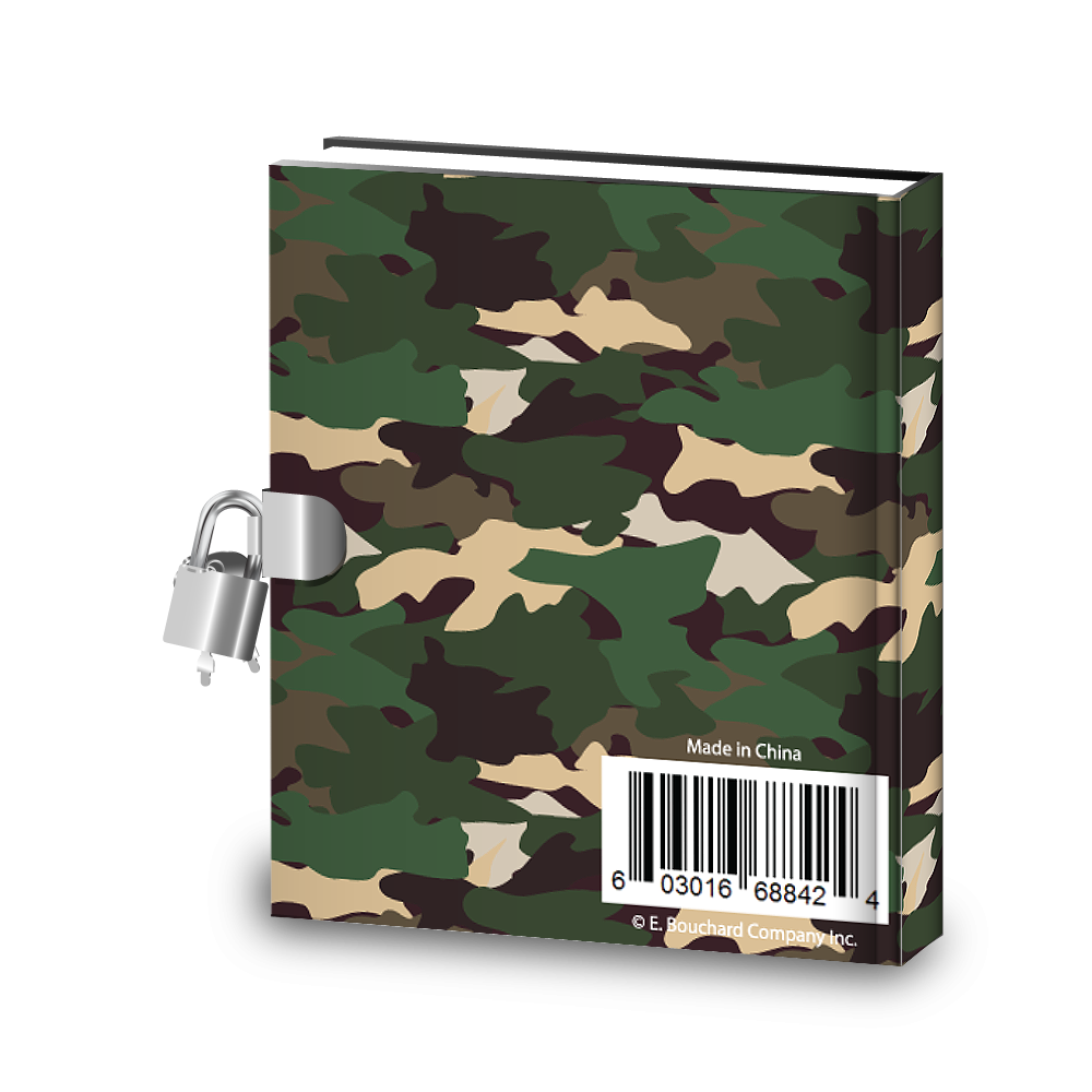 Gift Idea: Classic Camo Kids Diary With Lock - BirthdayGalore.com