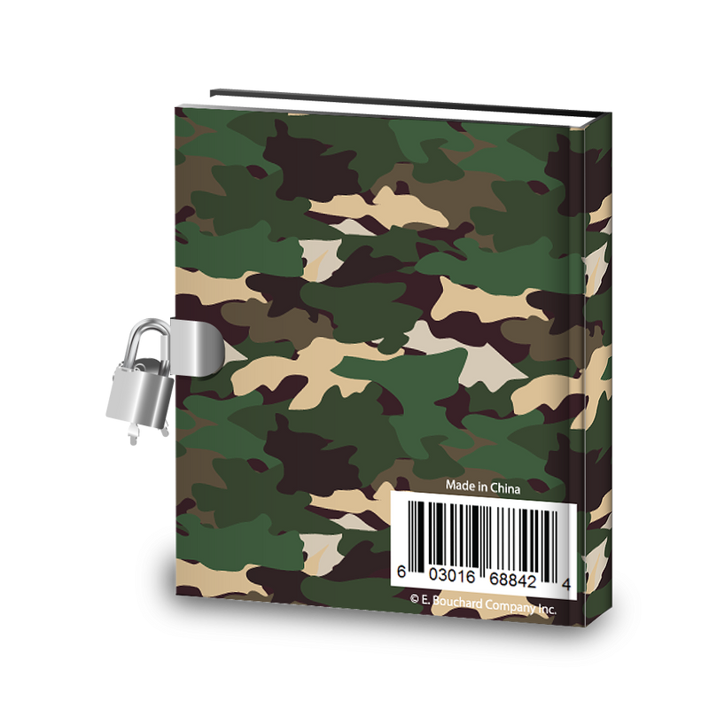 Gift Idea: Classic Camo Kids Diary With Lock - BirthdayGalore.com