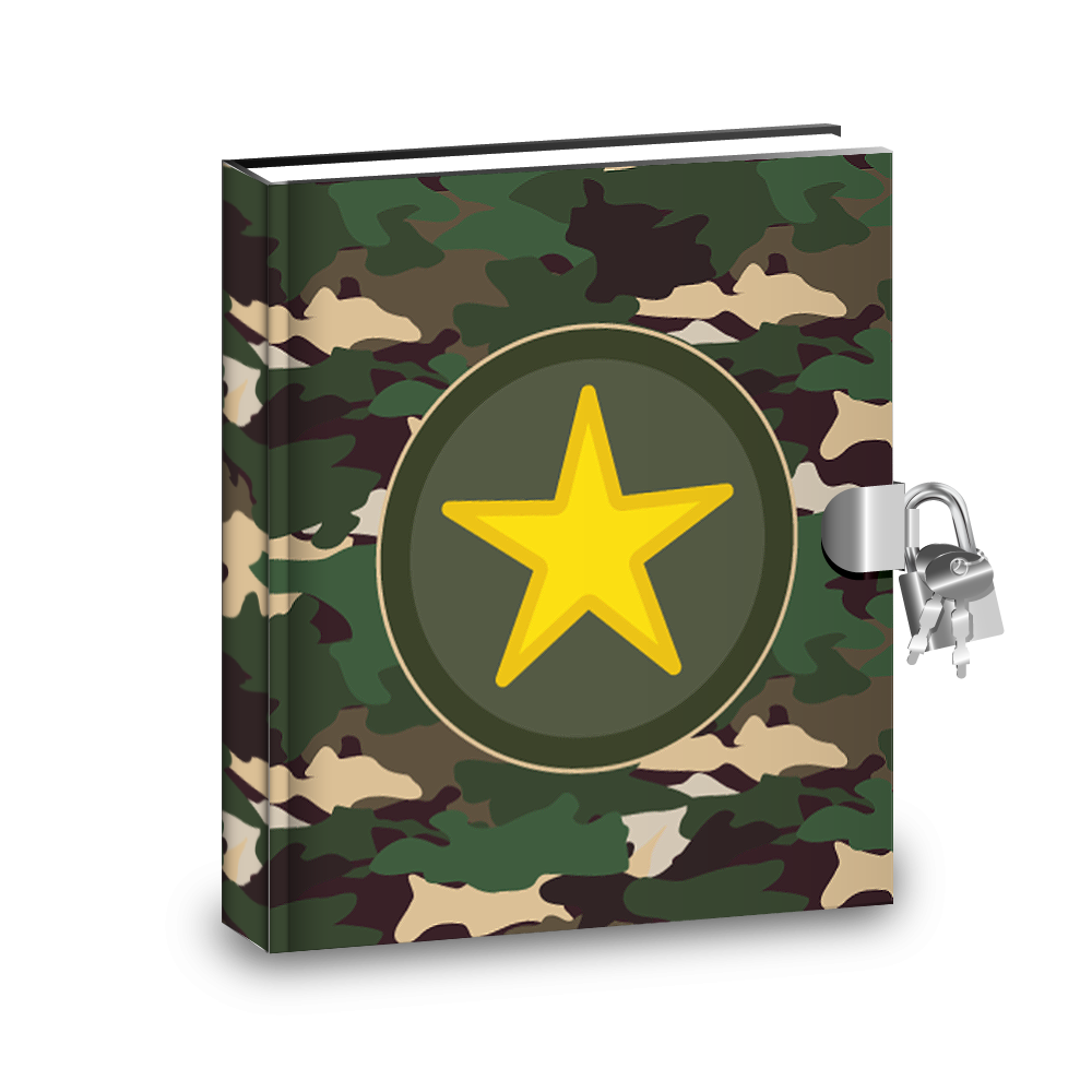 Gift Idea: Classic Camo Kids Diary With Lock - BirthdayGalore.com