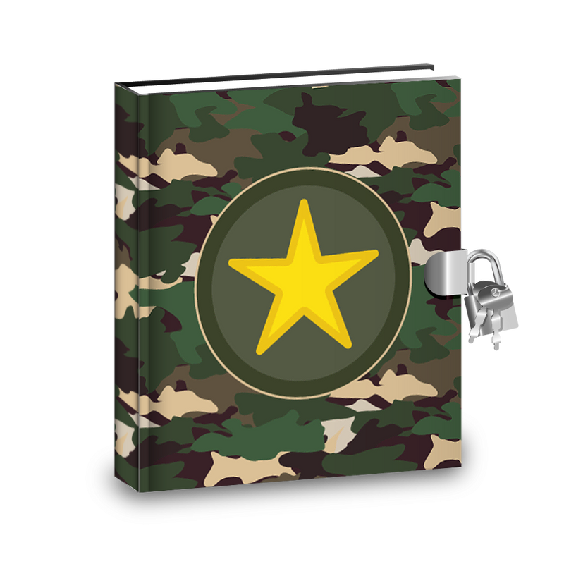 Gift Idea: Classic Camo Kids Diary With Lock - BirthdayGalore.com