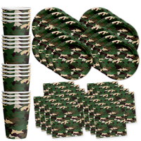 Classic Camo Birthday Party Tableware Kit For 16 Guests - BirthdayGalore.com