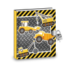 Gift Idea: Construction Trucks Kids Diary With Lock - BirthdayGalore.com