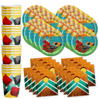 Cornhole Birthday Party Tableware Kit For 16 Guests