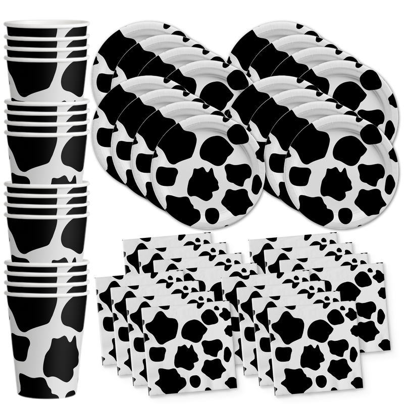Cow Birthday Party Tableware Kit For 16 Guests - BirthdayGalore.com