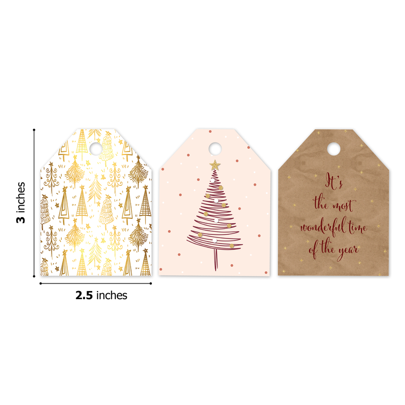 Christmas trees Assortment Gift Tags