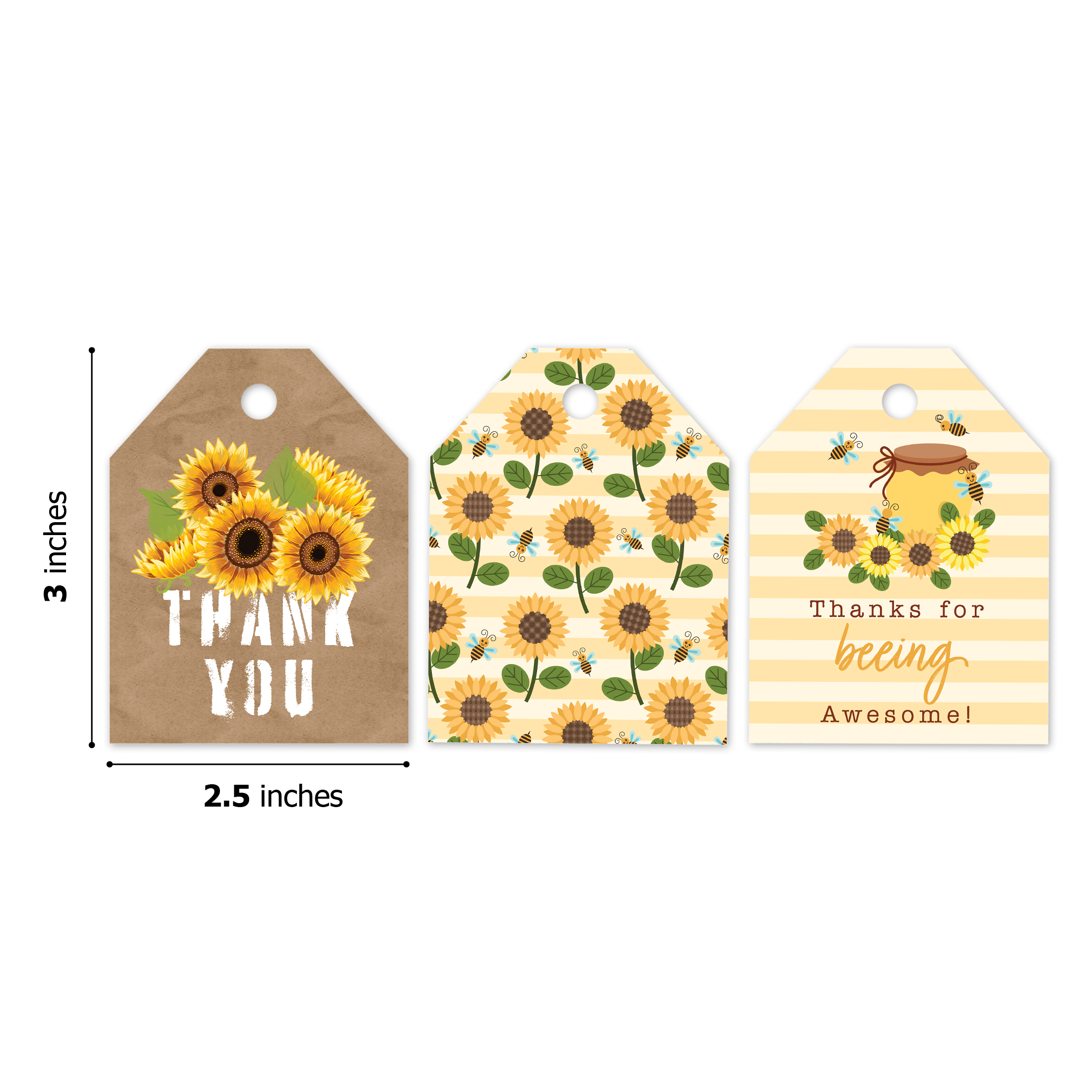 Sunflowers Assortment Gift Tags